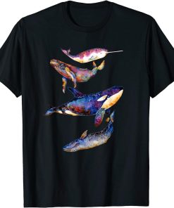 Orca Motif Whale Orka Blue Whale Humpback Whale Sea Animals T-Shirt