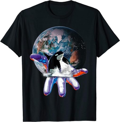 Orca Motif Whale Predator Animals Design Orcas T-Shirt