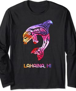 Tribal Lahaina Orca Killer Whale Indigenous Native Long Sleeve T-Shirt