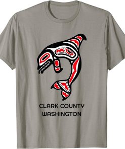 Clark County WA Native American Indian Orca Killer Whale Art T-Shirt