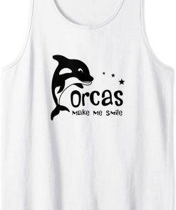 Whales Funny Saying Orcas Make Me Smile Tank Top
